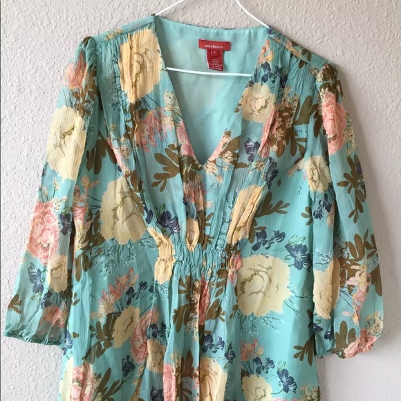 Sundance Tops 38 Sundance Catalog Sylvan Silk Blouse Top Floral